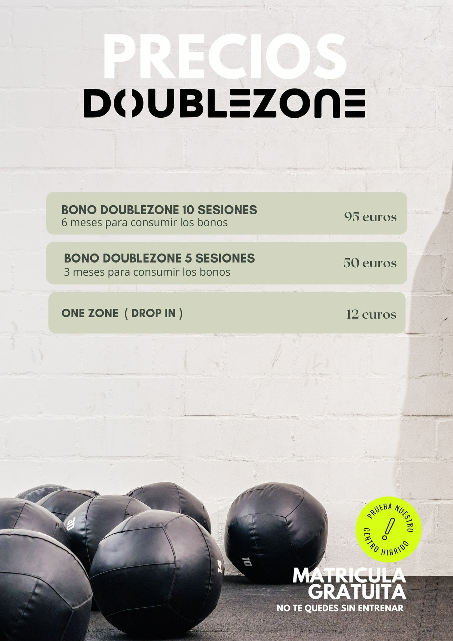 Plan Start Zone DoubleZone - Tarifa básica de entrenamiento funcional en La Garriga
